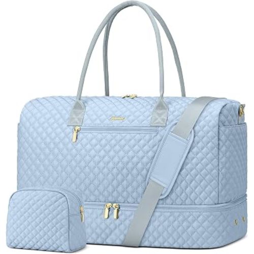 Travel Weekender Bags for Women: Duffle Bag with Shoe Compartment Overnight