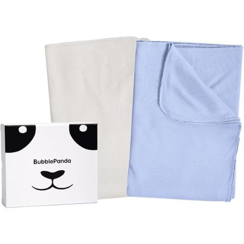 Rayon Made from Bamboo Baby Swaddle Blanket,2 Pack Soft & Breathable Receiving Blankets for Infant Newborn, Swaddle Wrap for Babies Girl and Boy, 47 x 47 Inch, (Slate & Oat)