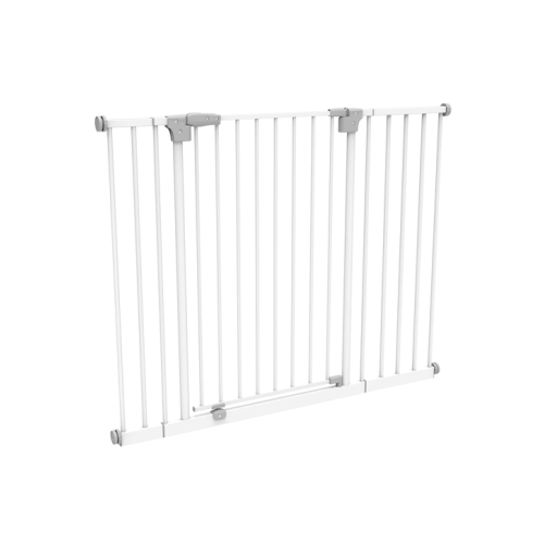 Tall and Wide Metal Gate with Extensions - White - One Size