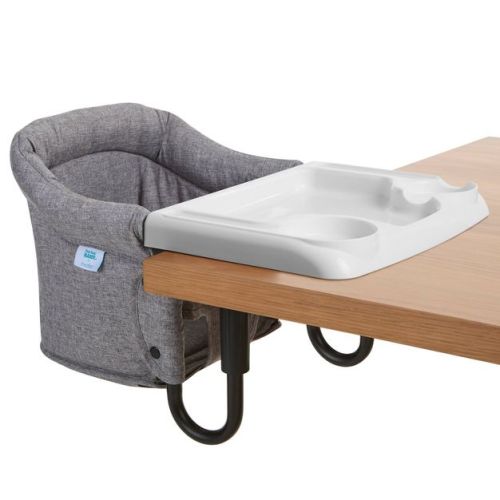 Evolur Clamp On Comfort Table Hook-On High Chair - Gray