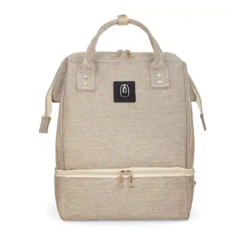 Cozy Serene - Breast Pump Backpack Cooler And Moistureproof Bag Double Layer For Mother Outdoor Working With Usb Charging Port - Khaki