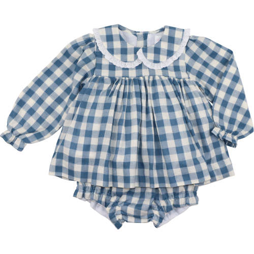 2T Blue Check Diaper Set – Cecil & Lou