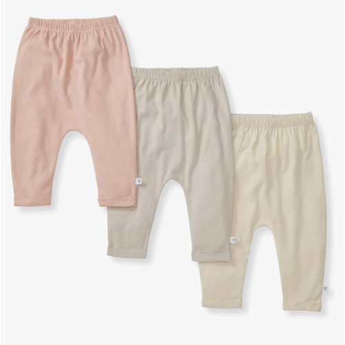Newborn Burt's Bees Baby Unisex Knit Jogger Pants, 3-Pack Baby Sweatpants, 100% Organic Cotton Infant Bottoms