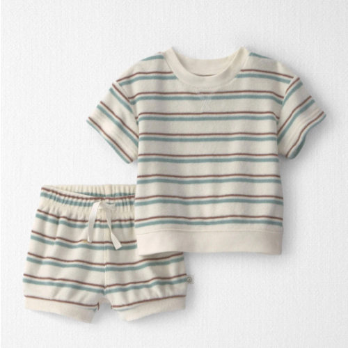 Baby 2-Piece Terry Top & Short Set Made with Organic Cotton in Stripes - Little Planet | Carter's