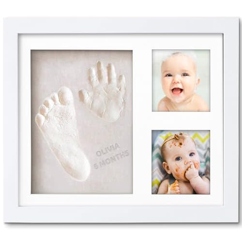 Little Hippo Baby Footprint Kit & Keepsake | Baby Handprint Kit | Baby Hand and Footprint Kit (Alpine White, Standard)