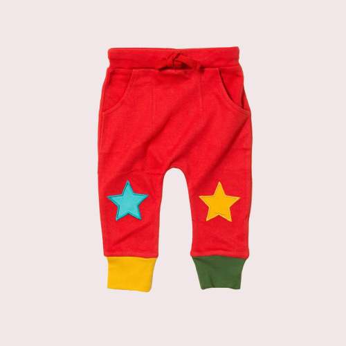 Kids Red Knee Patch Star Joggers – Little Green Radicals