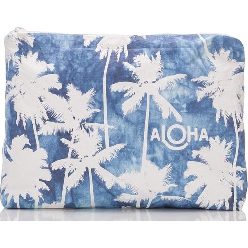 ALOHA Collection Mid Pouch, Lightweight, Packable, & Splash-Proof Pouch for Travel, Makeup, Toiletries, Organization, Gym, Pool & Beach. Easy to Clean Material. (11" x 8.5")