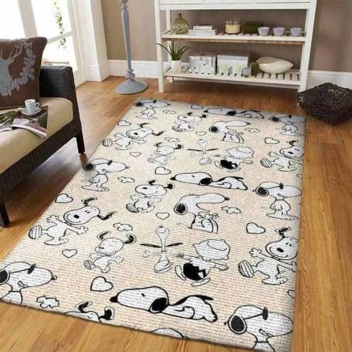 Snoopy Area Rug Living Room Rug Home Decor Floor 991