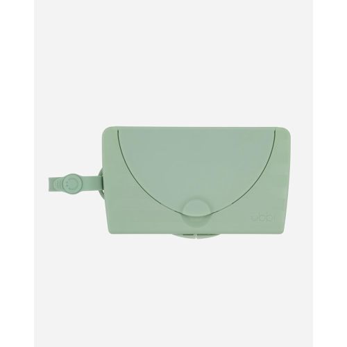 Ubbi On-The-Go Baby Wipes Dispenser,  Reusable Wipes Holder, Sage Green