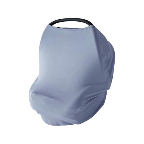 PurComfy Baby Car Seat Cover, Supersoft Bamboo Viscose Carseat Cover for Infant Boys & Girls, Breathable Multi-Use Breastfeeding Covers, Canopy for Carrier, Stroller, Shopping Cart & High Chair