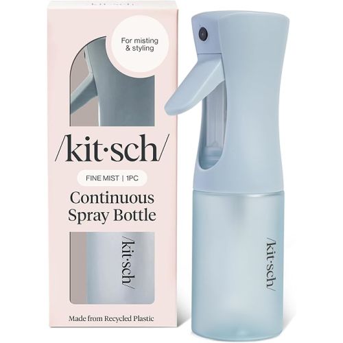 Kitsch Spray Bottle for Hair - Continuous Water Mister with Ultra Fine Mist for Hairstyling, Barbers, Salons, Cleaning, Plants, Versatile Spray Bottles - Made from Recycled Plastic - Haze Blue, 5 oz