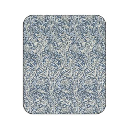 William Morris Blue Flower Pattern Picnic Blanket l Vintage Themed Picnic Blanket l Waterproof Picnic Blanket