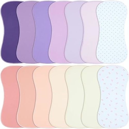 Muslin Burp Cloths 19" x 9", Baby Burping Clothes, Large Extra Soft Absorbent for Unisex Newborn Boys and Girls, 14-Pack
