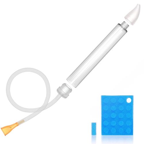 Baby Nasal Aspirator with 24 Filters , Baby Nose Sucker for Toddler, Sealed Design & Soft Silicone Tip, BPA-Free