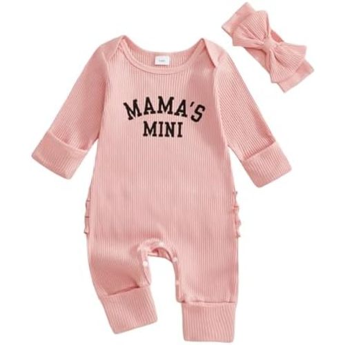 Daddys Girls Baby Clothes Newborn Outfit Girl Coming Home Clothes Funny Letter Jumpsuit Knit Romper Preemie Clothes