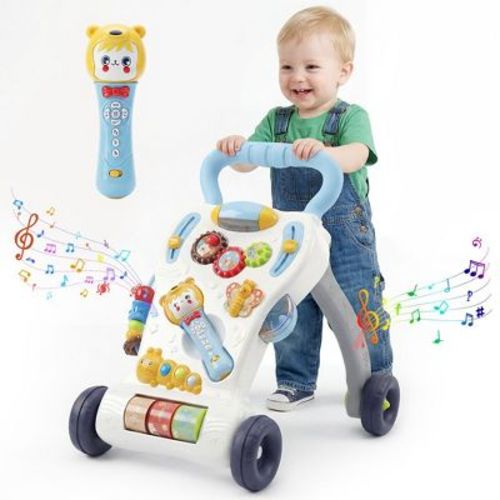 Swtroom Baby Push Walker Sit to Stand Toddler Learning Walking Toys Baby toys for 6 12 24 Months