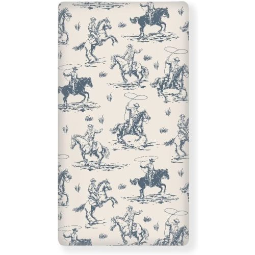 Cowboys Horse Western Fitted Crib Sheet Vintage West Desert Standard Crib Mattress Fitted Sheet American Wild Toddler Bed Mattress Sheets Crib Mattress Sheet 28"x52"