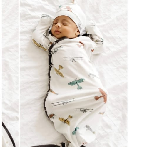 Ace Newborn Knotted Gown | Copper Pearl