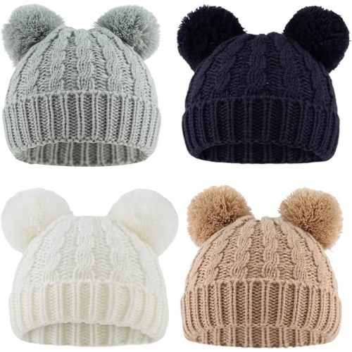 Yuoahcn Baby Girl Beanie Winter Baby Boy Hat Infant Toddler Cold Pom Hat