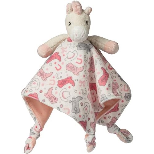 Mary Meyer Lovey Baby & Toddler Stuffed Animal Security Blanket Plush Soft Snuggle Toy, 13 x 13-Inches, Cream Giddy Up Pony