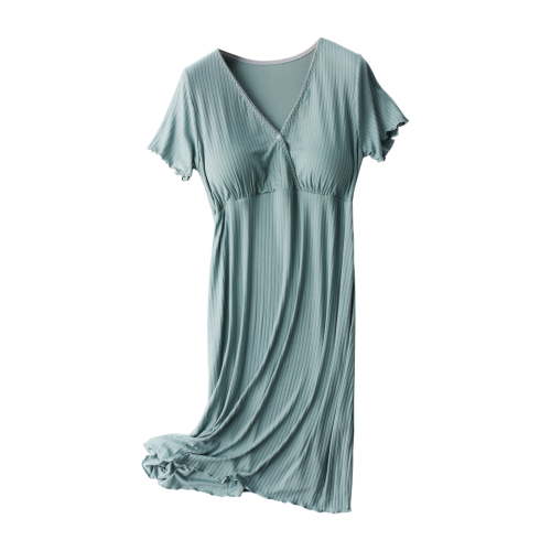 yievot Womens Maternity Nightgown with Built-in Bra Short Sleeve Nursing Dress Breastfeeding Sleepwear for Women