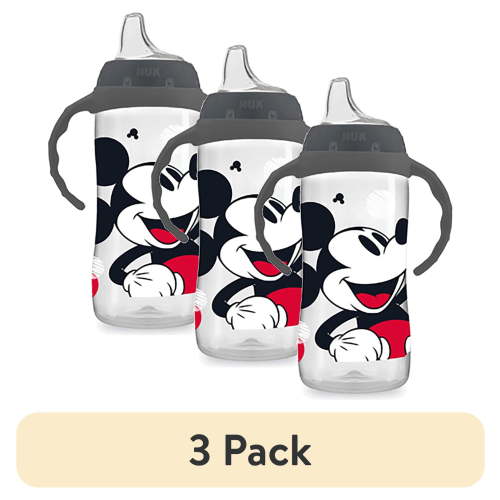(3 pack) NUK First Choice Mickey Mouse Large Learner Cup, 10 oz, 1 Pack