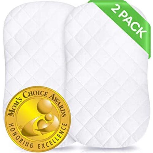 Baby Waterproof Bassinet Cover Compatible with Halo Bassinet Swivel, Glide, Premiere & Luxe Series Sleeper Mattress Pad – 2 Pack - Secure Envelope Design - Silky Soft Mattress Protector