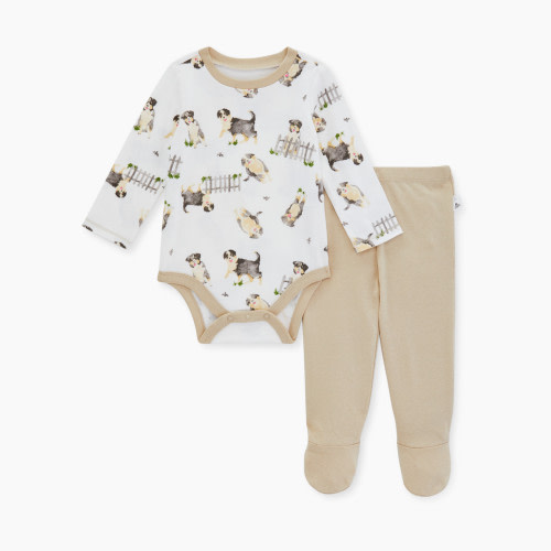 Burt's Bees Baby Organic Cotton Bodysuit & Pant Set - Sheep Dog, 3-6 Months