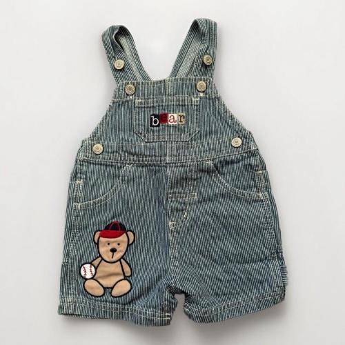 Vintage Carter's Stripped Denim Bear Baseball Cotton...