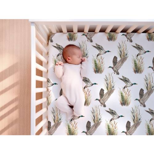 Mallard Duck Crib Sheets Boy, Baby Boy Crib Bedding, Duck Crib Bedding Boy, Mallard Duck Nursery, Mini Crib Sheets, Duck Hunting Nursery Boy