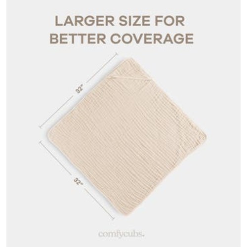 Hooded Baby Towels - 6 Layers, Pack of 2