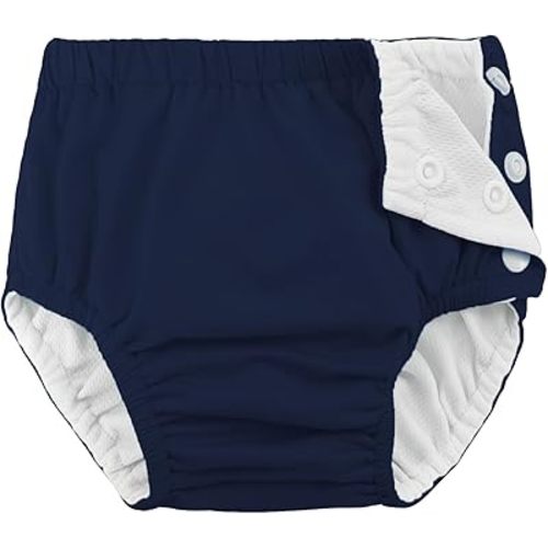 Baby Newborn Reusable Swim Diapers Washable Toddler Unisex Swim Diaper Infant Swimming Diapers Navy, 0-3 Months