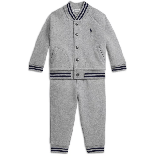 Polo Boys' Fleece Baseball Jacket & Jogger Pants Set - Baby