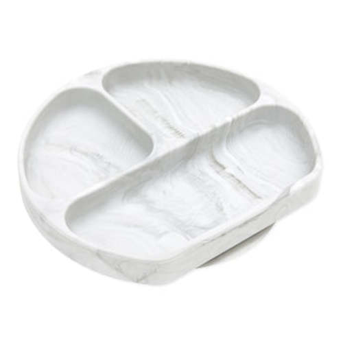 Silicone Suction Plate for Baby & Toddler - Marble | Bumkins Baby