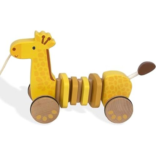 Baby Toys Car,Wooden Pull Along Toy for Toddlers 1 2 3 Year Olds