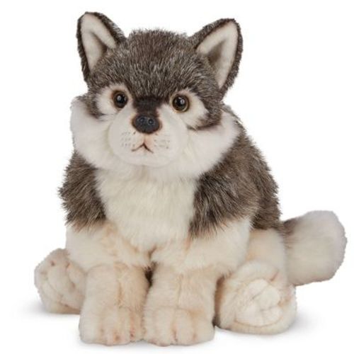 Bearington Nanook Plush Stuffed Animal Gray Wolf, 13 inches, For Ages 3-14