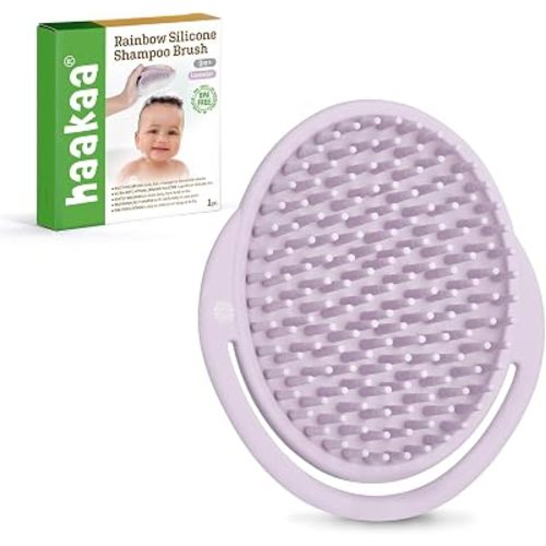 Haakaa Shampoo Brush, Cradle Cap Brush, Baby Hair Scrubber, Lavender