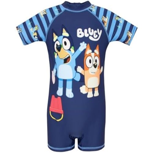 Bluey Swimsuit | One Piece Boys Bathing Suit | Boys Rash Guard Swimsuit