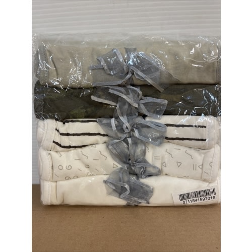 5-Pack Baby Burp Cloths for Boys, Triple Layer, Organic Cotton, Soft and Absorbe