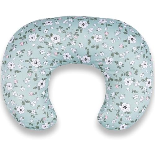 Nursing Pillow for Breastfeeding & Bottle Feeding - Ergonomic C-Shape Design with Breathable Filling & Removable Washable Cover, Supports 0-12 Months (Feeding, Tummy Time, Sitting)