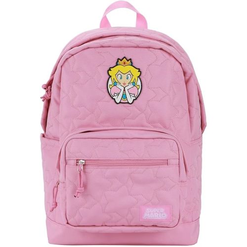 Bioworld Super Mario Brothers Princess Peach 17" Quilted Adult Backpack