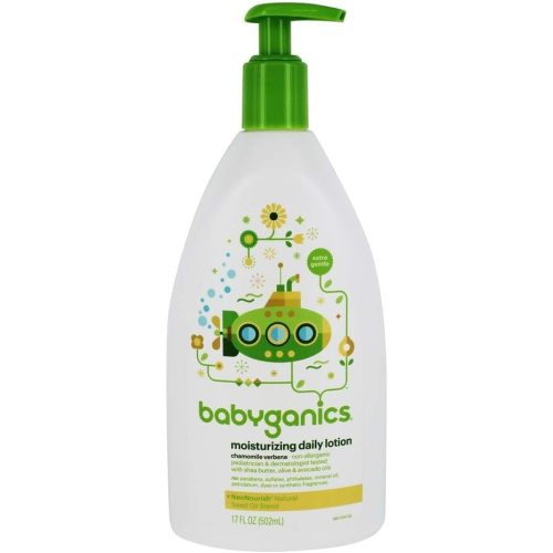 Babyganics Extra Gentle Moisturizing Daily Lotion, Chamomile Verbena, 17 Fluid Ounce (502 ml)