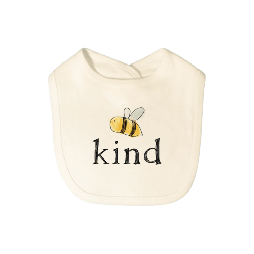 Graphic Bib - Bumble Bee Kind | 100% Organic - – Finn + Emma