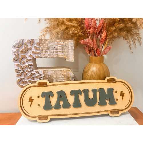 skateboard name puzzle, custom gift, gift for him, skater, skater boy, name puzzle, retro gift, baby shower gift, personalized gift, for him