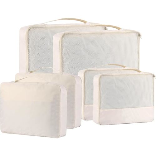 DoubleTrip Packing Cubes for Suitcases Carry on Luggage Organizer 6 Set Travel Accessories Lightweight Storage Bag Space Saver Clothes Pouch Large
