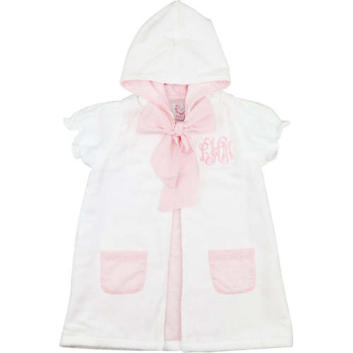 Pink Swiss Dot Terry Cover Up