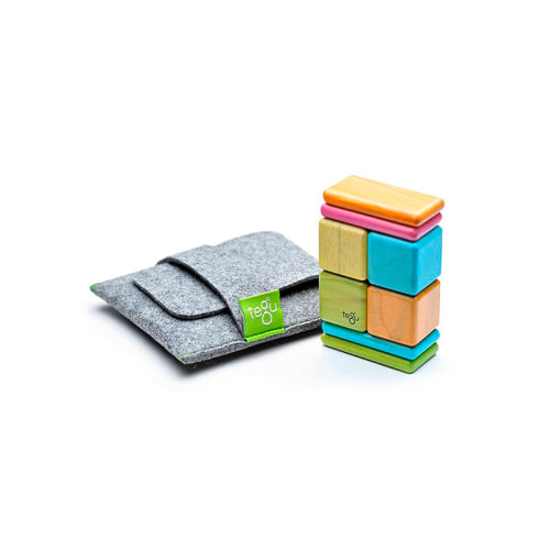 Original Pocket Pouch Magnetic Wooden Blocks 8 pieces at Tegu Toys