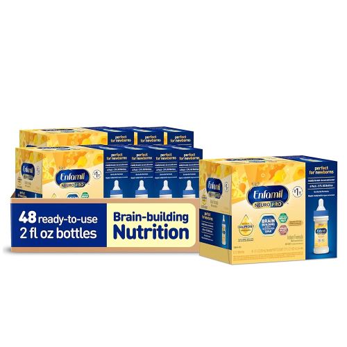 Enfamil NeuroPro Baby Formula, Milk-Based Infant Nutrition, MFGM* 5-Year Benefit, Expert-Recommended Brain-Building Omega-3 DHA, Exclusive HuMO6 Immune Blend, Non-GMO, 2 Fl Oz, 48 Count