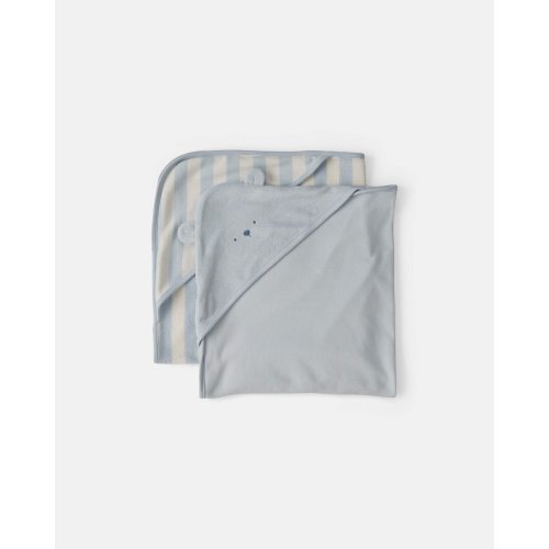 Baby 2-Pack Bear Terry Towels - Blue | Carter's