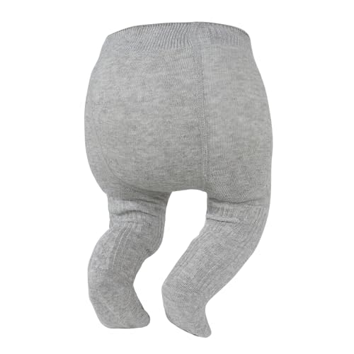 Zando Cotton Tights for Baby Infants Toddlers Cable Knit Stockings Leggings | Seamless Stretchy Thick Warm for Fall Winter Outfit, Newborn Accessories, Footed Pantyhose for Under Dress, Cute for Photos